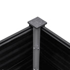 Arriate de WPC gris 200x100x54 cm