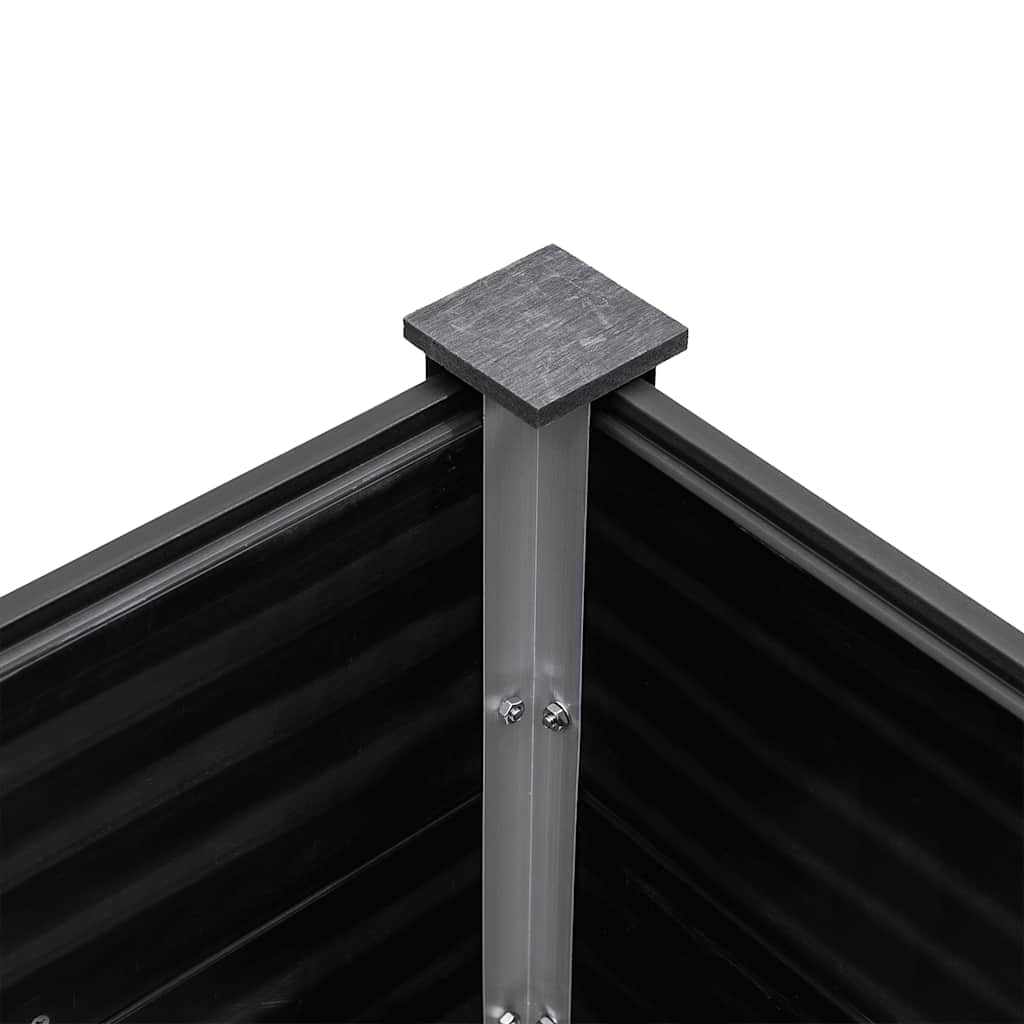 Arriate de WPC gris 200x100x54 cm