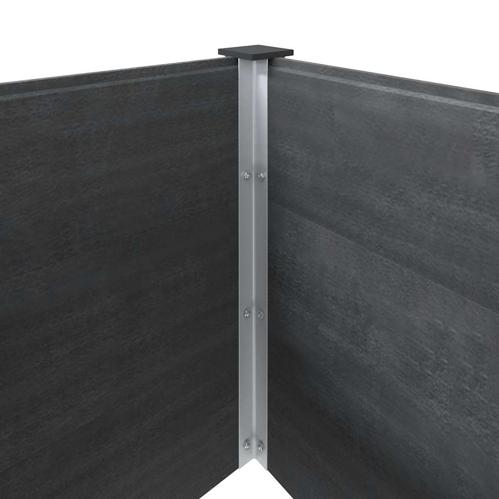 Arriate de WPC gris 200x100x54 cm