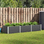 Canteiro de jardim com prateleira WPC cinzento 100x50x75 cm