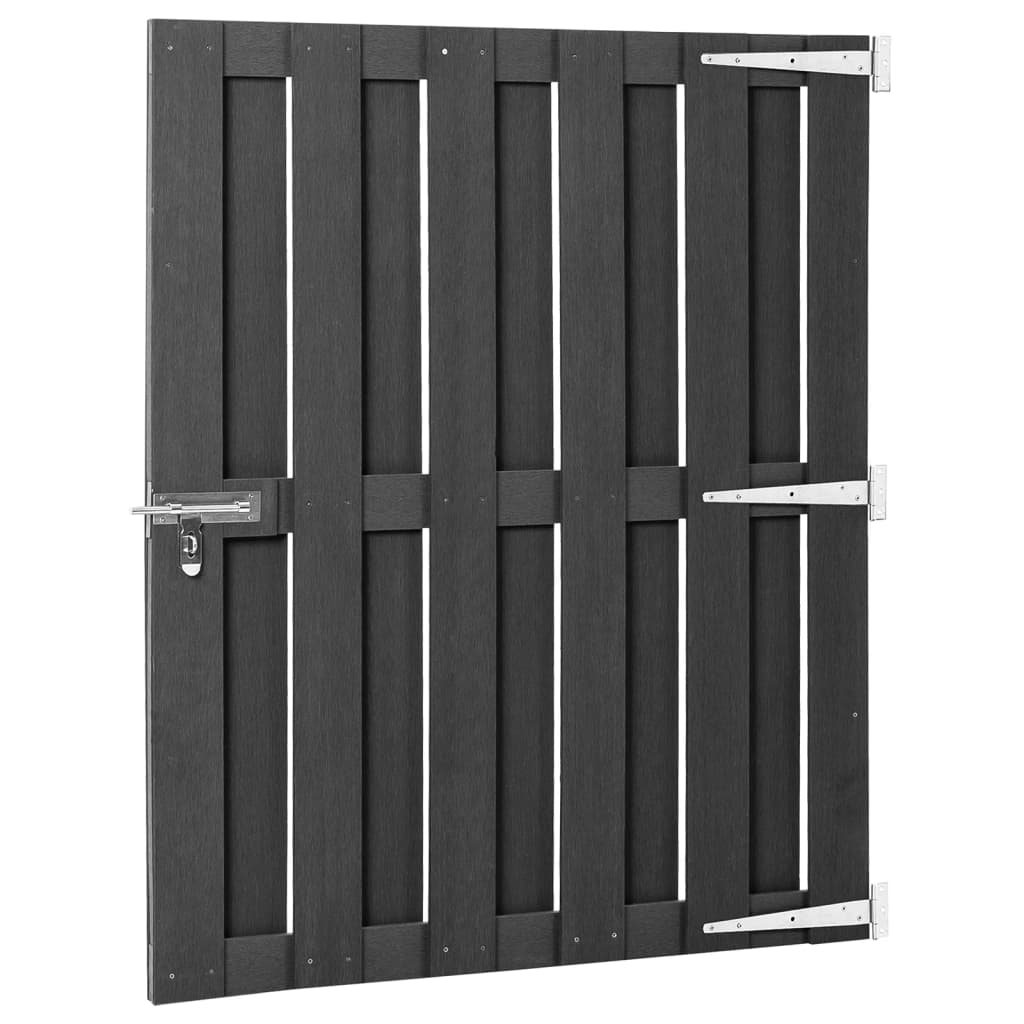 Puerta de jardín de WPC gris 100x112 cm