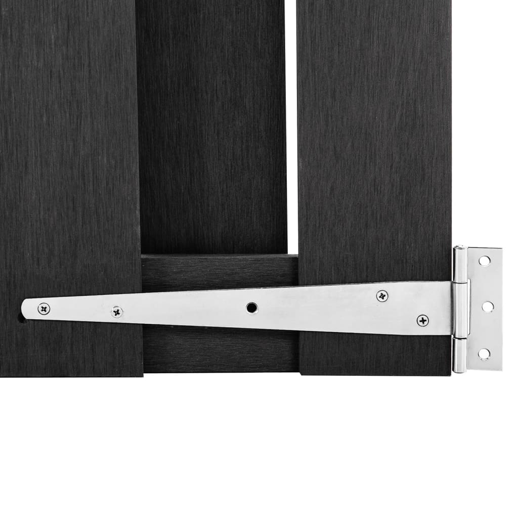 Puerta de jardín de WPC gris 100x112 cm