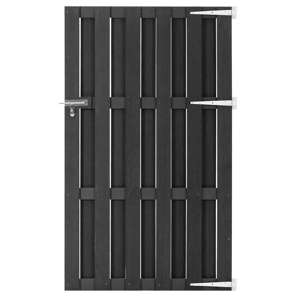 Puerta de jardín de WPC gris 100x112 cm