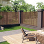Brown WPC slatted fence 180x180 cm