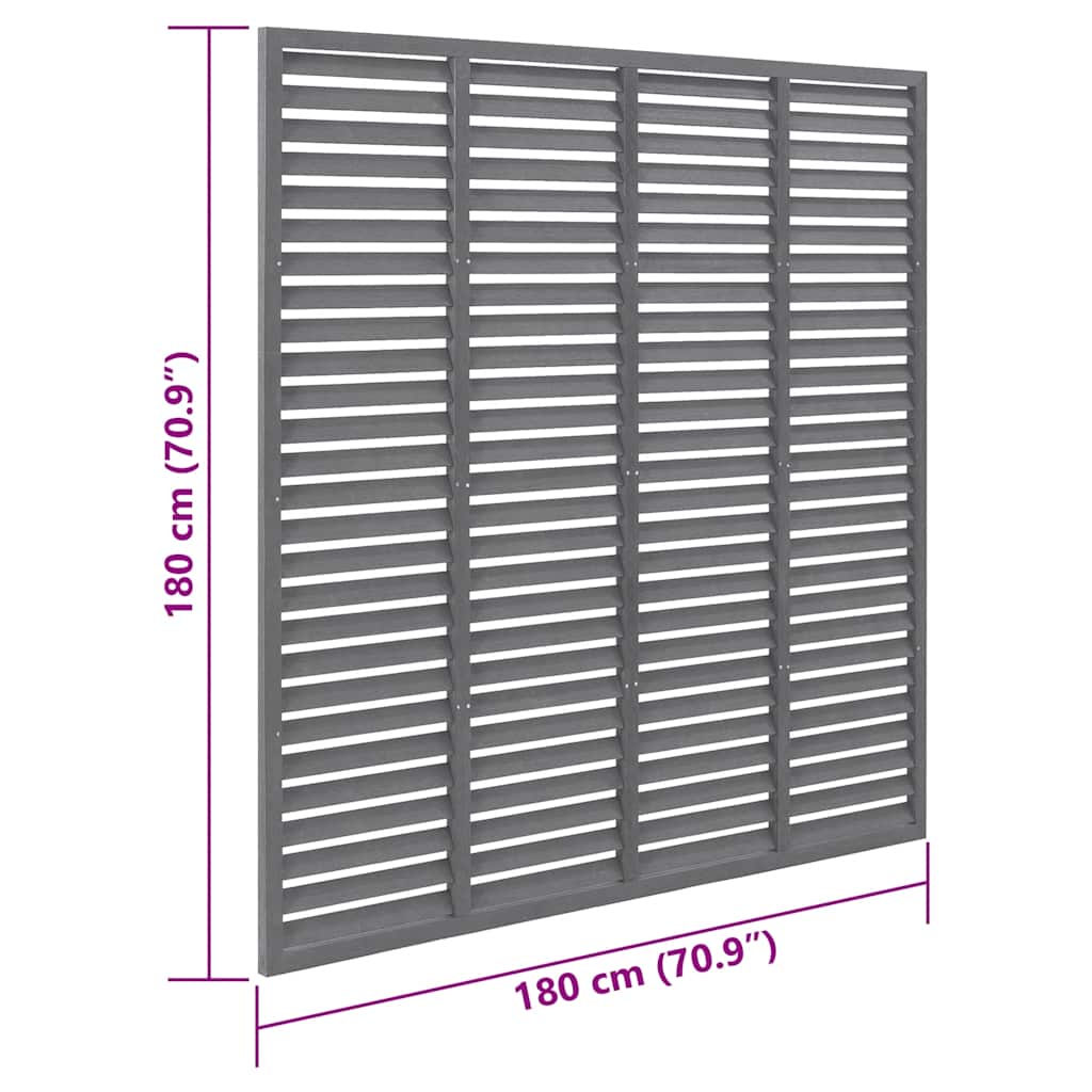 Valla de lamas WPC gris 180x180 cm