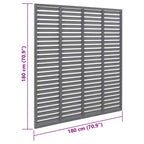 Valla de lamas WPC gris 180x180 cm