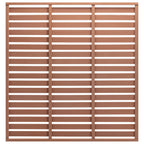 Panel de valla con 1 poste WPC marrón 180x180 cm