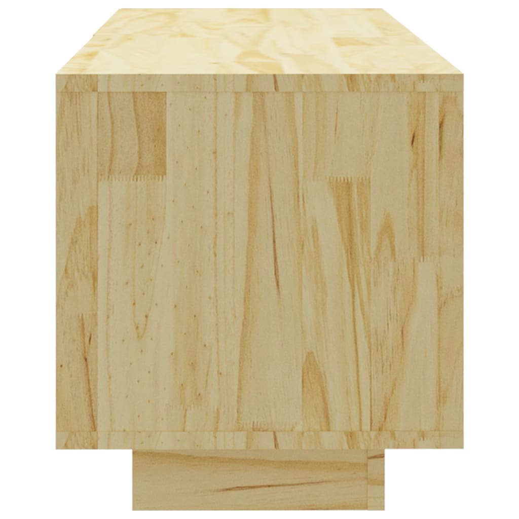 Mueble de TV de madera maciza de pino 110x30x33,5 cm