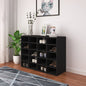 Zapatero de madera contrachapada blanco 92x30x67,5 cm