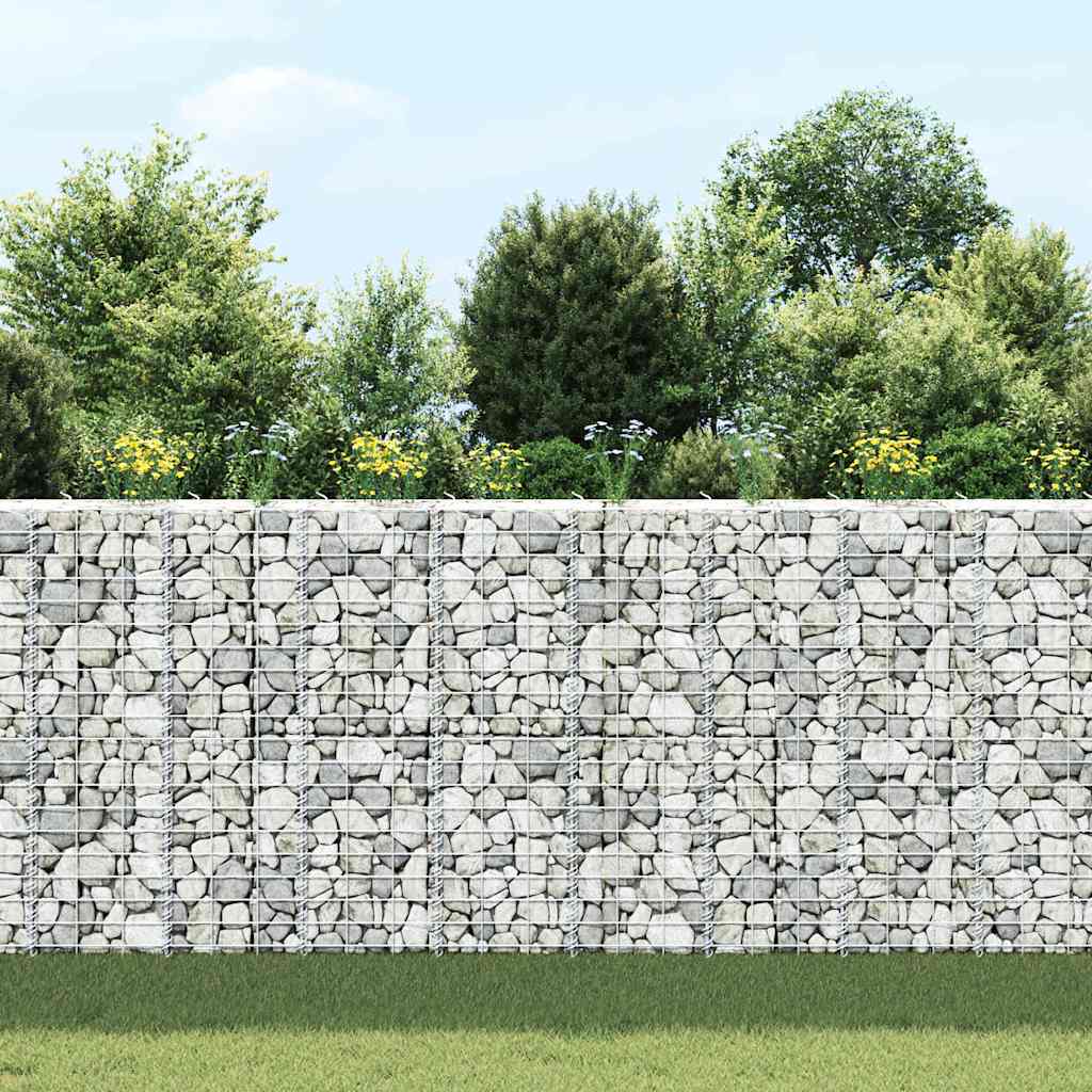 Arriates de gaviones 3 unidades hierro 30x30x100 cm