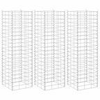 Arriates de gaviones 3 unidades hierro 30x30x100 cm