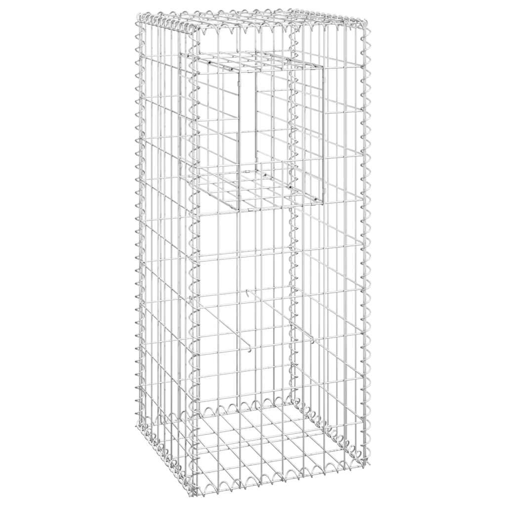 Cesta poste de gaviones de hierro 40x40x100 cm