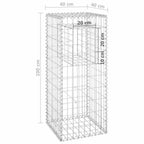 Cesta poste de gaviones de hierro 40x40x100 cm