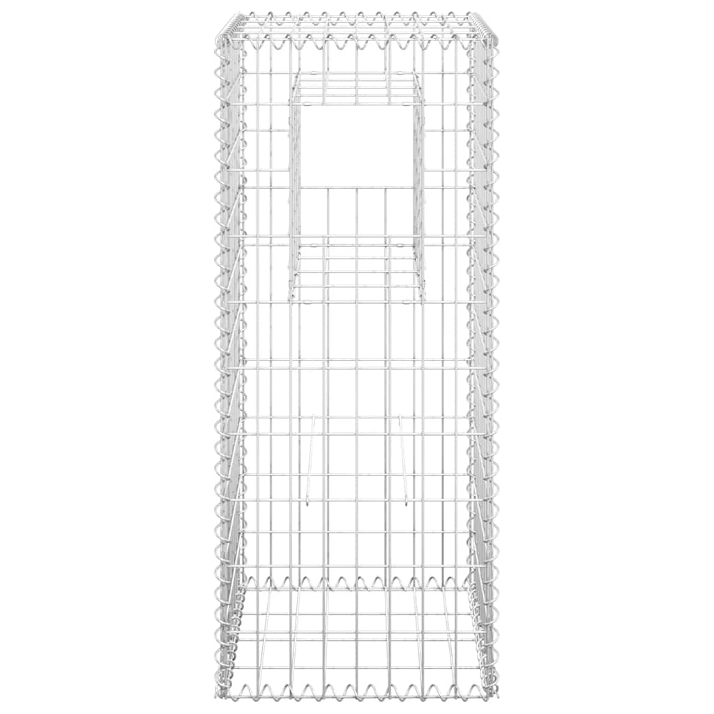 Cestas postes de gaviones 2 unidades hierro 40x40x100 cm