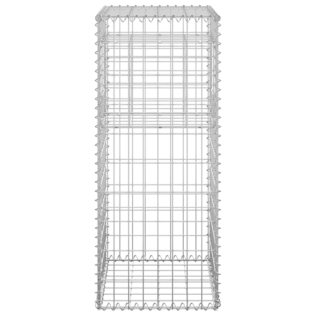 Cestas postes de gaviones 2 unidades hierro 40x40x100 cm
