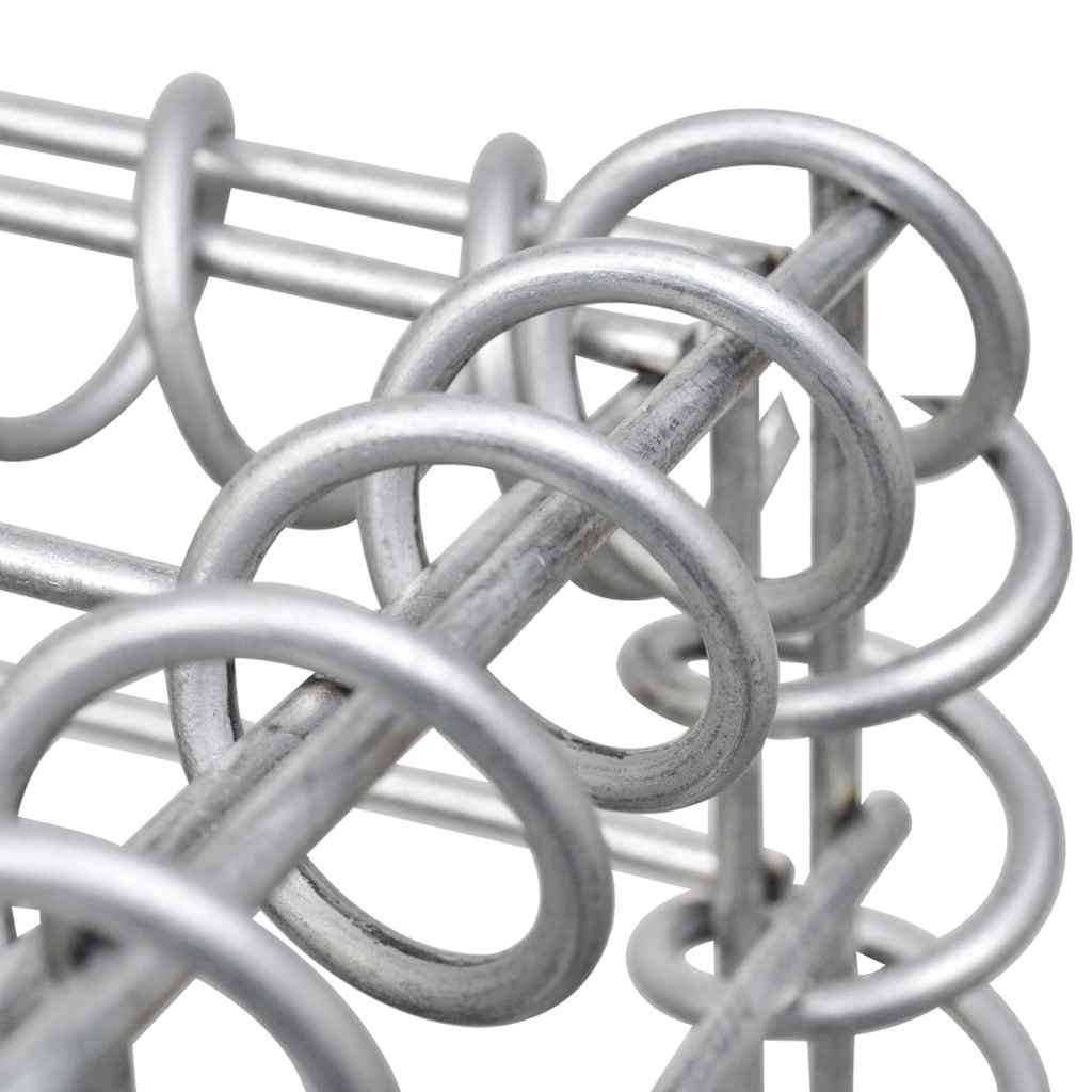Cestas postes de gaviones 2 unidades hierro 40x40x100 cm