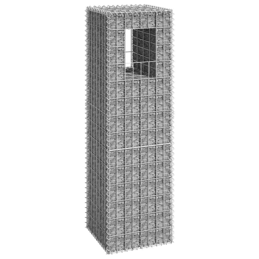 Cesta poste de gaviones de hierro 40x40x100 cm