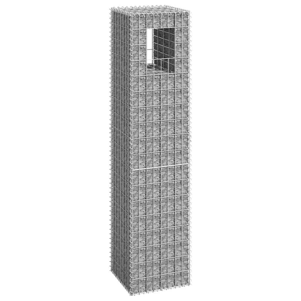 Cesta poste de gaviones de hierro 40x40x100 cm
