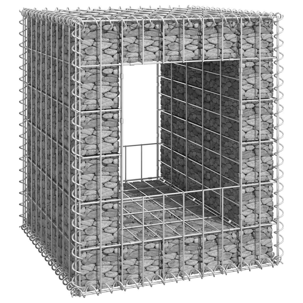 Cesta poste de gaviones de hierro 40x40x100 cm