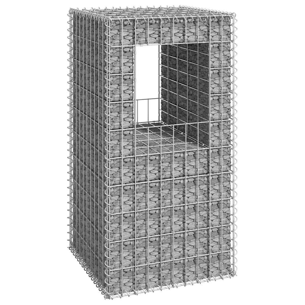 Cesta poste de gaviones de hierro 40x40x100 cm