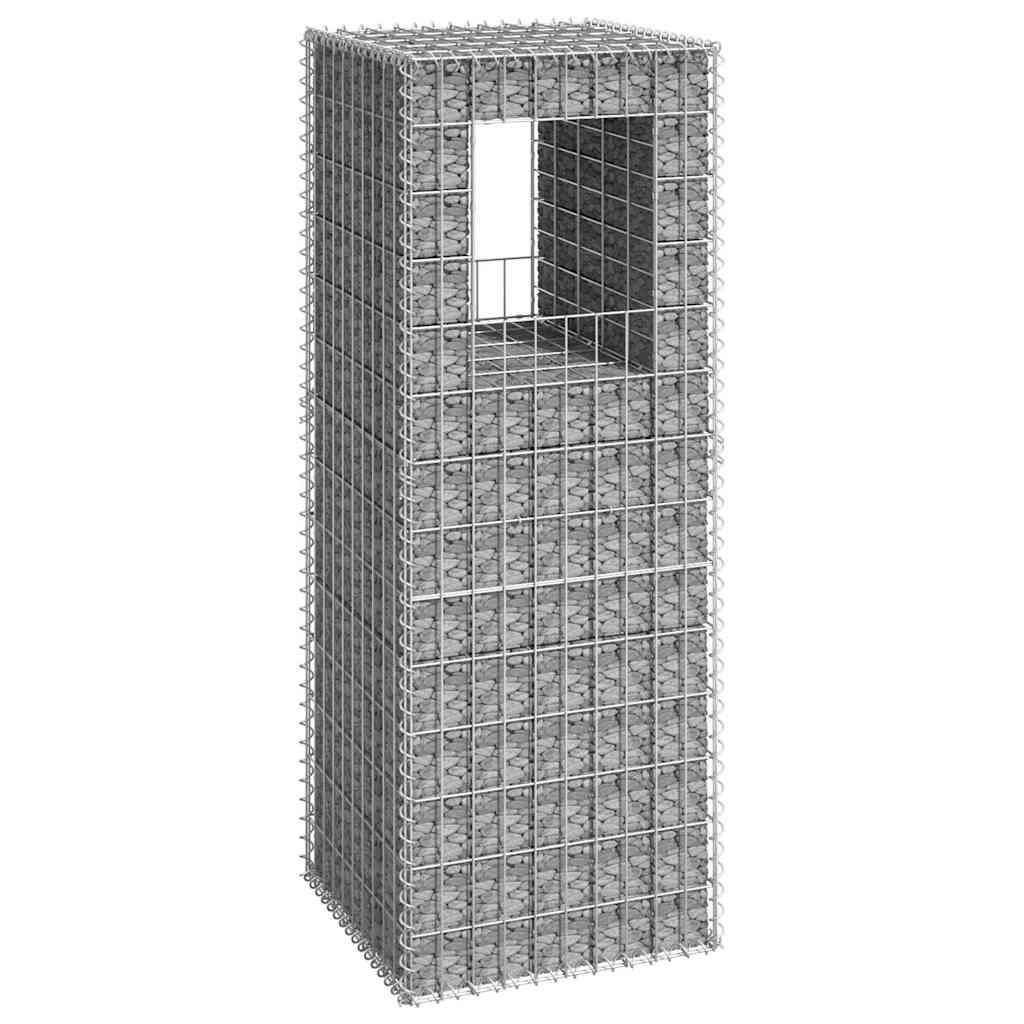 Cesta poste de gaviones de hierro 40x40x100 cm