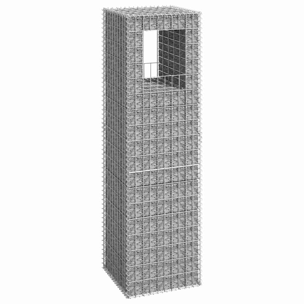 Cesta poste de gaviones de hierro 40x40x100 cm