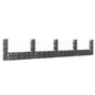 Cesta de gaviones forma de U 2 postes de hierro 140x20x100 cm
