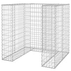 Muro gaviones para contenedor basura galvanizado 110x100x110 cm