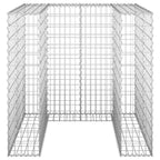 Muro gaviones para contenedor basura galvanizado 110x100x110 cm