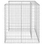 Muro gaviones para contenedor basura galvanizado 110x100x110 cm