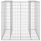 Muro gaviones para contenedor basura galvanizado 110x100x110 cm