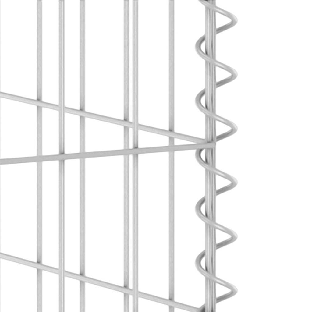 Muro gaviones para contenedor basura galvanizado 110x100x110 cm