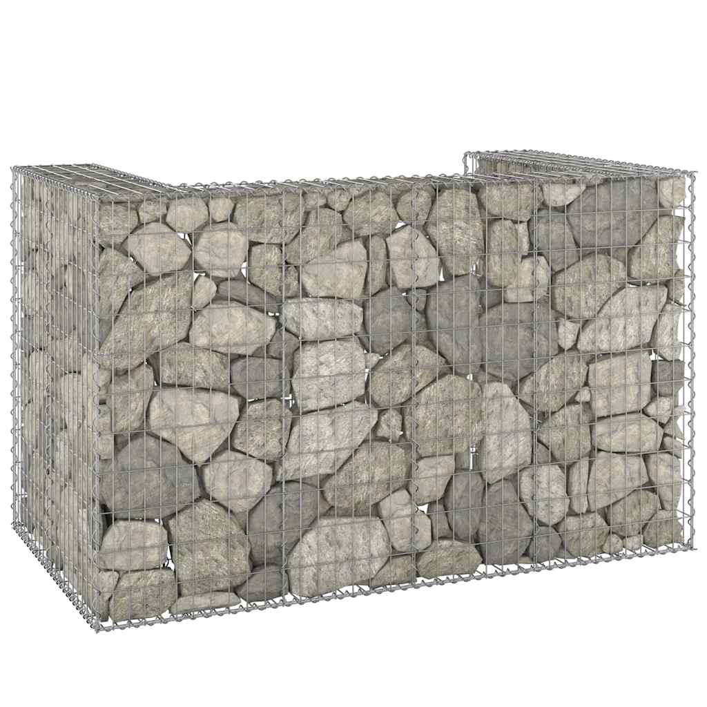 Gabion wall for galvanized trash container 110x100x110 cm