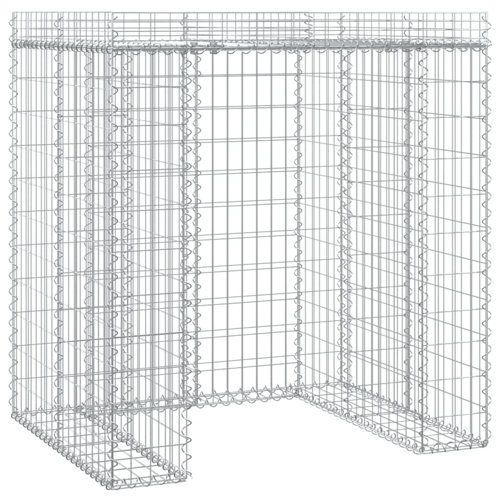 Muro de gaviones para contenedor de basura hierro 110x91x120 cm