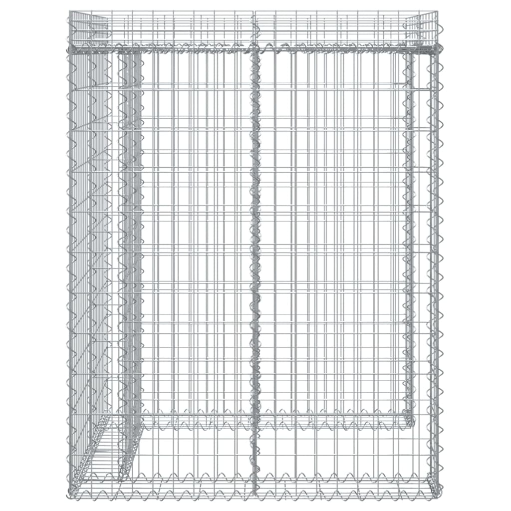 Muro de gaviones para contenedor de basura hierro 110x91x120 cm