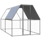 Jaula gallinero de exterior de acero galvanizado 2x4x2 m