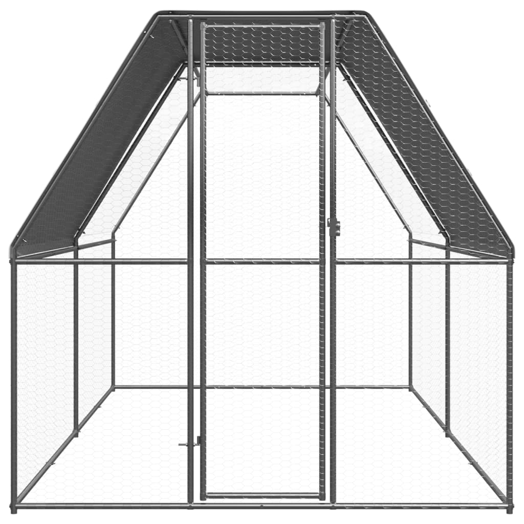 Jaula gallinero de exterior de acero galvanizado 2x4x2 m