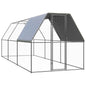 Jaula gallinero de exterior de acero galvanizado 2x4x2 m