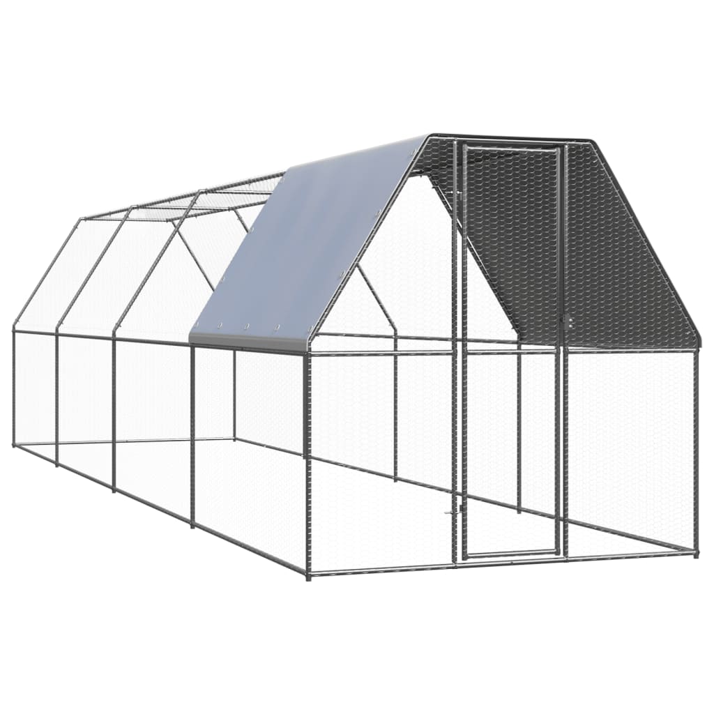 Galvanized steel outdoor chicken coop 2x4x2 m