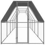 Jaula gallinero de exterior de acero galvanizado 2x10x2 m