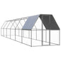 Jaula gallinero de exterior de acero galvanizado 2x10x2 m