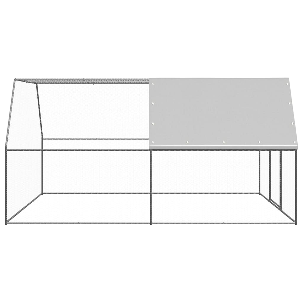 Jaula gallinero de exterior de acero galvanizado 3x4x2 m