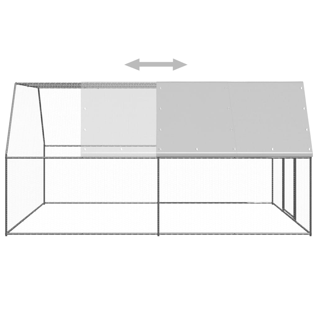 Jaula gallinero de exterior de acero galvanizado 3x4x2 m