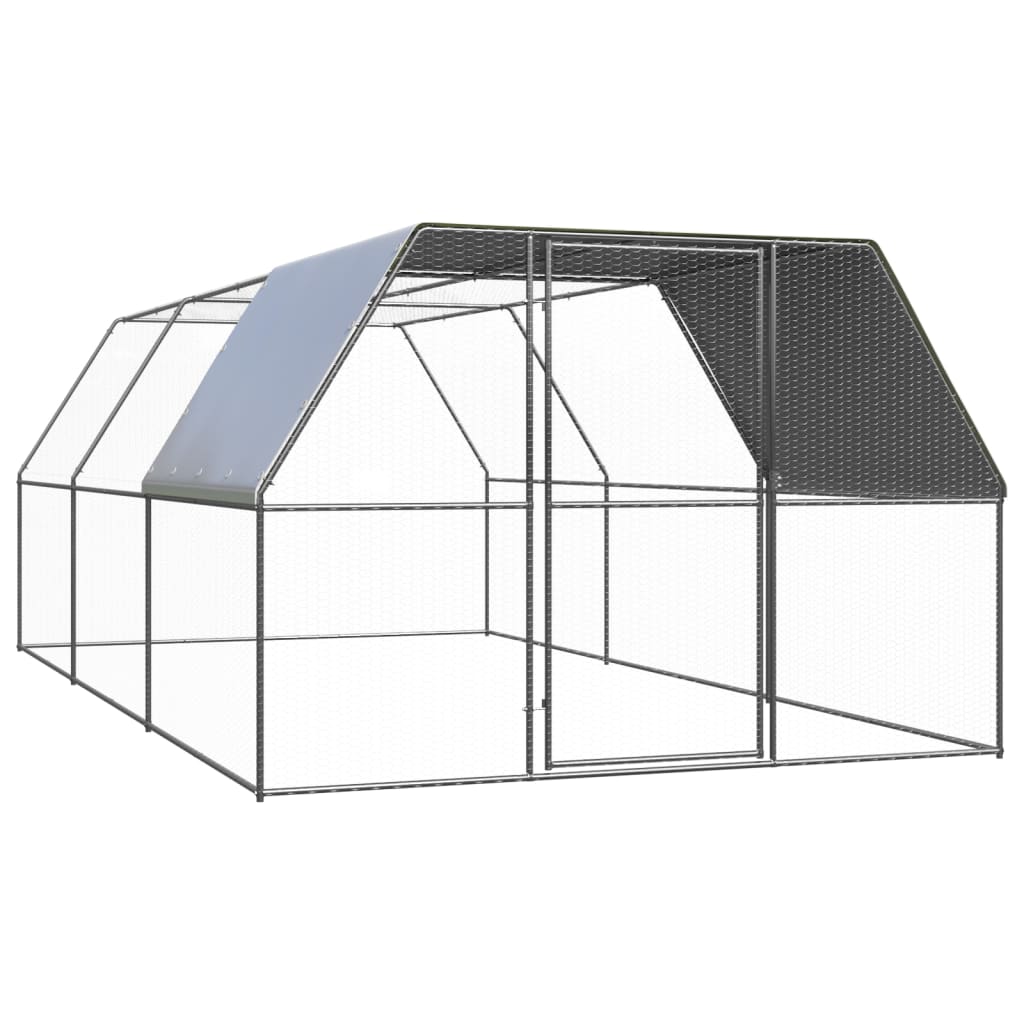 3x4x2m Galvanized Steel Outdoor Chicken Coop