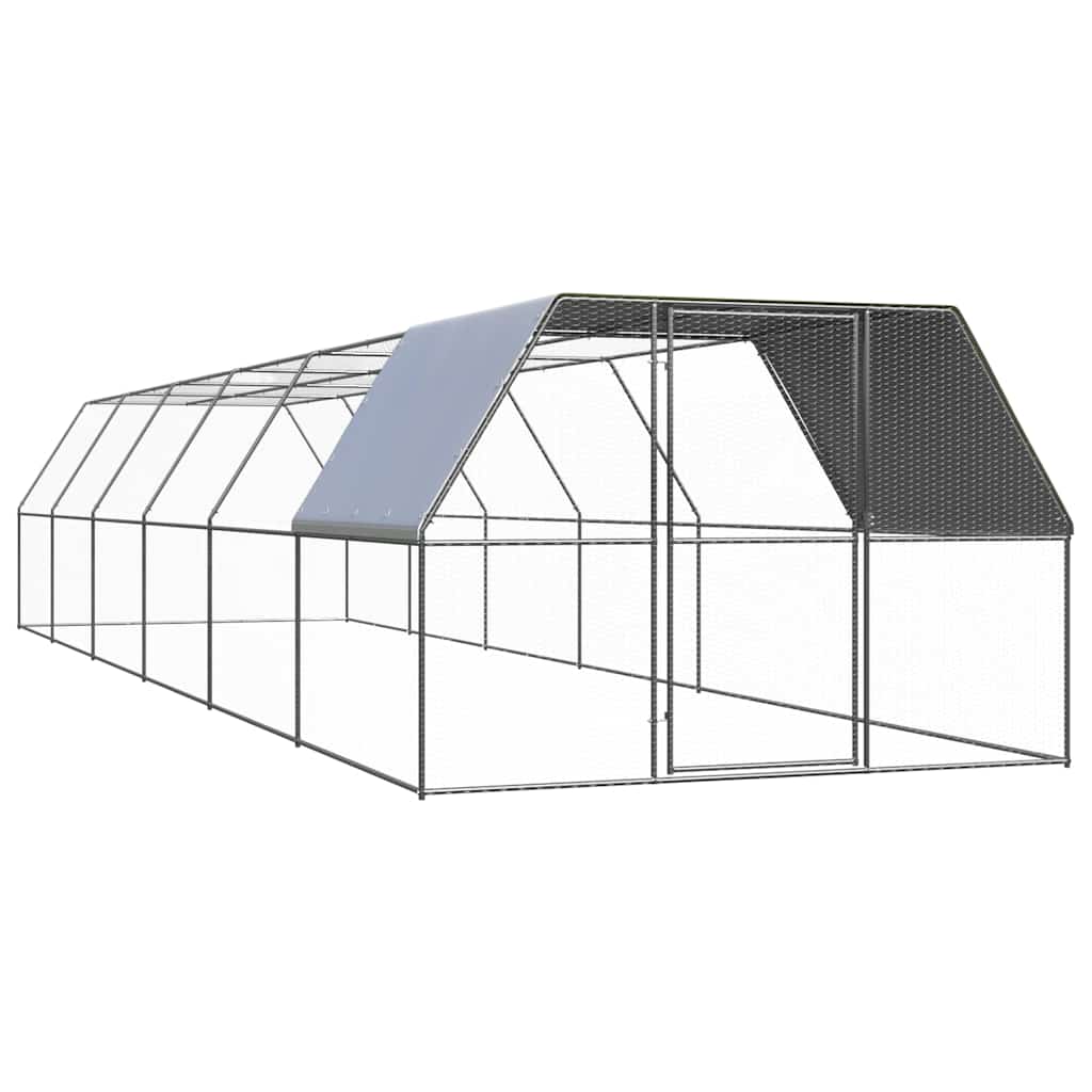 Galvanized steel outdoor chicken coop 2x4x2 m