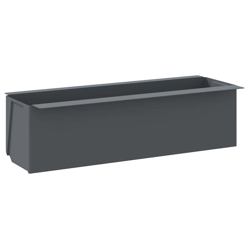 Jardineras para europalés 12 uds PP gris 36x13,5x9,5 cm