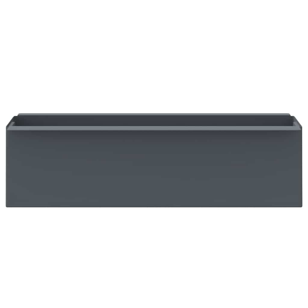 Jardineras para europalés 12 uds PP gris 36x13,5x9,5 cm