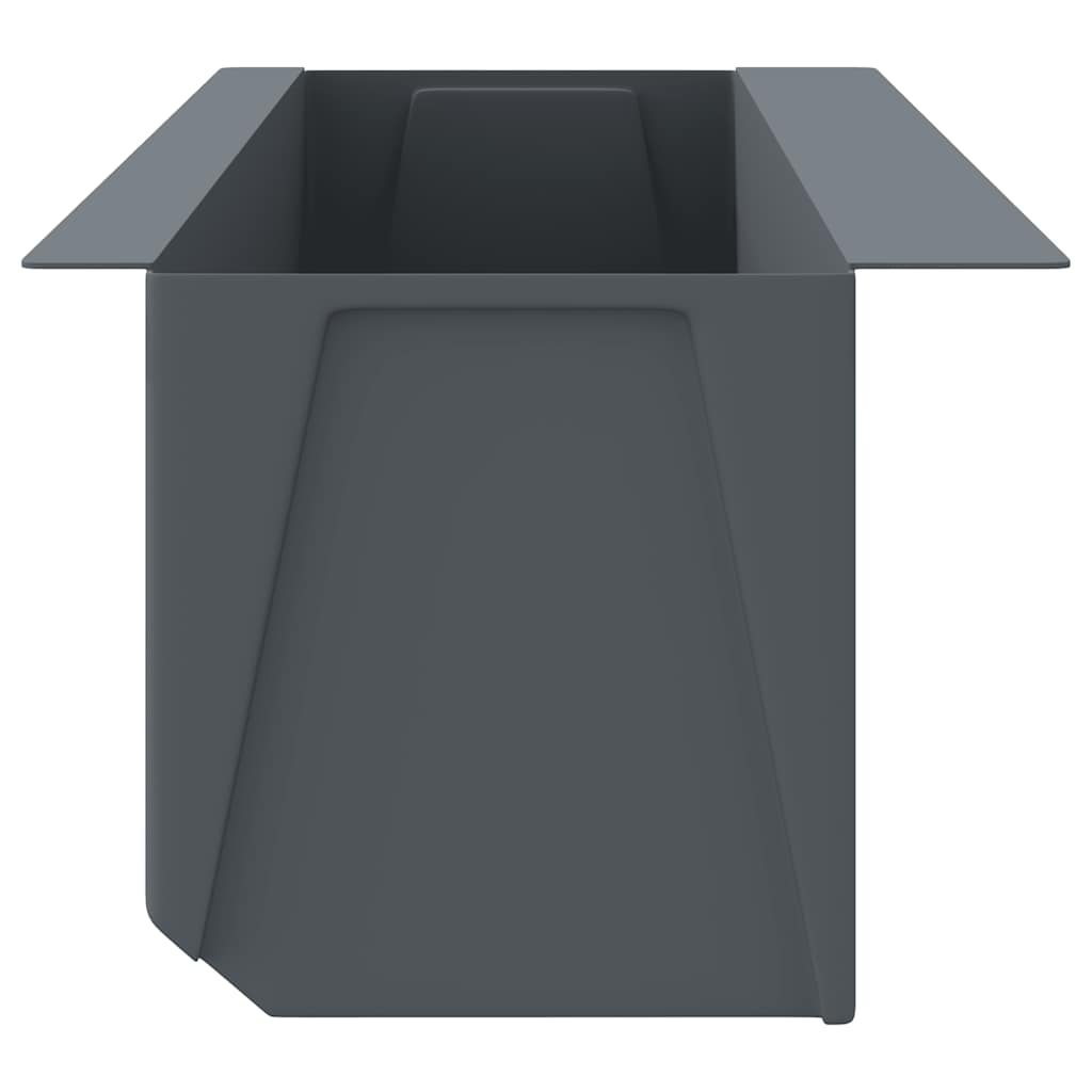 Jardineras para europalés 12 uds PP gris 36x13,5x9,5 cm
