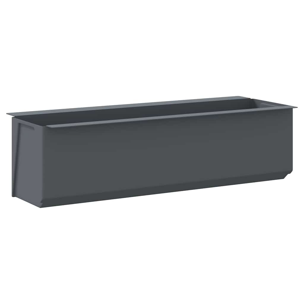 Jardineras para europalés 12 uds PP gris 36x13,5x9,5 cm