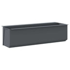 Jardineras para europalés 12 uds PP gris 36x13,5x9,5 cm